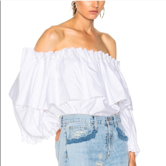 🩵SOLD🩵JONATHAN SIMKHAI pearl blouse - Picture 4 of 5